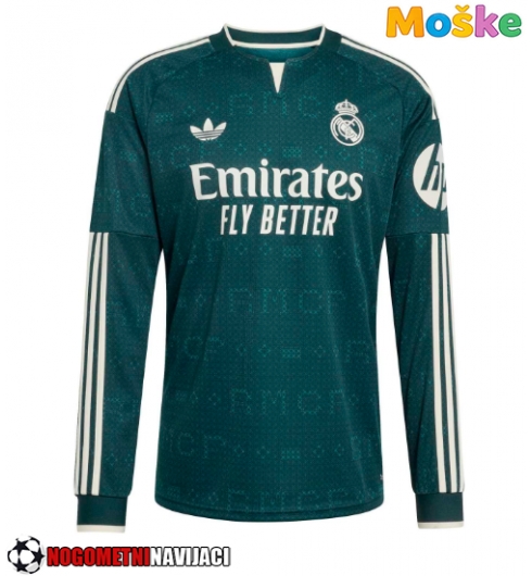 Moške Nogometnih dresov Real Madrid Gostujoči 2026-27 Dolgi rokavi Moške Nogometnih dresov Real Madrid Gostujoči 2026-27 Dolgi rokavi